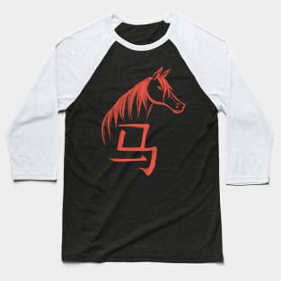 Horse - Chinese Zodiac - Kanji Baseball T-Shirt